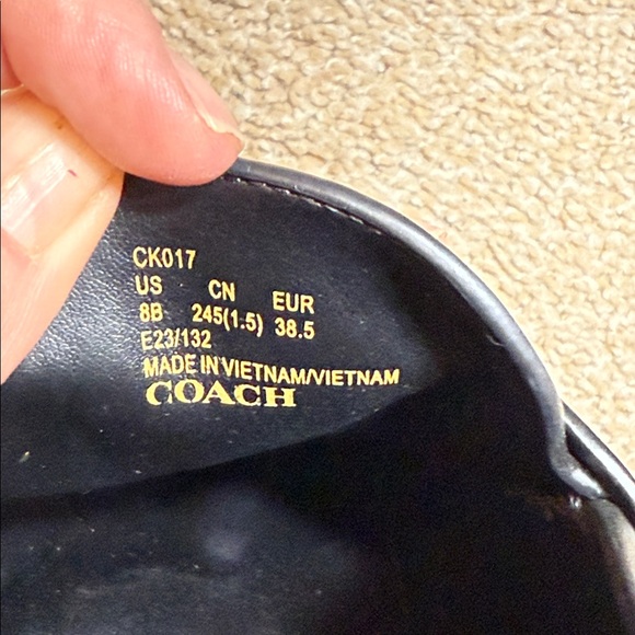 Coach Black Leather Jolene Loafers Size 8 Classic, Comfortable Loafer - Picture 7 of 7